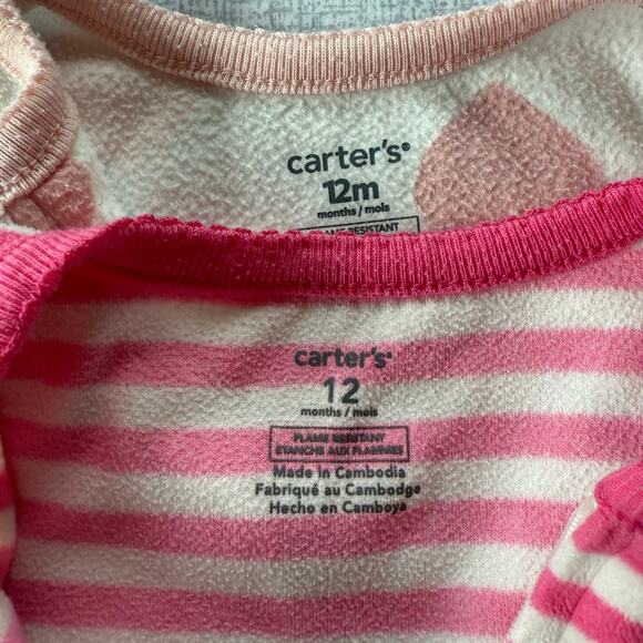 12 Month Footed Fleece Sleepers - Picture 5 of 5